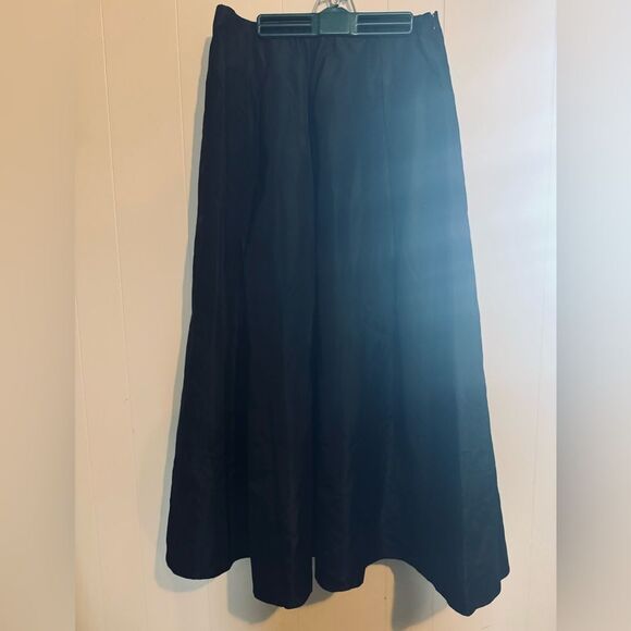 VTG Scott McClintock Woman 16 Shiny Black Y2K  W Maxi Skirt  Goth, Whimsy‎ Goth - Picture 1 of 7